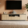 Тумба під ТВ Perfect Home Торро / Torro 3D/200 3-дверна Дуб кремона/чорний (PFH-091417) - фото 1