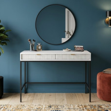 Стол туалетный Perfect Home Новая/Nova с 2 ящиками и черными ножками T104 Белый (PFH-091266)