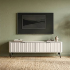 Тумба під телевізор Perfect Home Ланте / Lante 2-дверна з чорними ніжками 2D/163 Беж (PFH-091183)