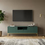 Тумба під телевізор Perfect Home Нова / Nova 2-дверна з 1 шухлядою і золотими ніжками RTV154 Лабрадор (PFH-091498) - фото 1