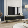 Тумба під телевізор Perfect Home Оро / Oro 3-дверна з чорними ніжками RTV175 Чорний (PFH-091339) - фото 1