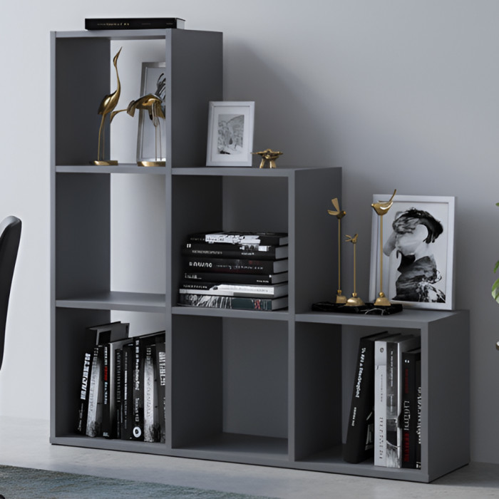 Стеллаж Doros Степ 3х3 Графит открытый 102.6х28.8х106.1 (41516162)