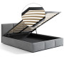 Двуспальная кровать (подъемный механизм) Doros Мона 160x200 см Серый (DRS-011391) - фото 9
