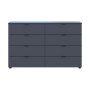 Комод Doros Рон 8 Графіт 8 Ящиків 130х38х81 (DRS-011775) - фото 2
