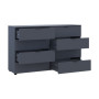 Комод Doros Рон 8 Графіт 8 Ящиків 130х38х81 (DRS-011775) - фото 7