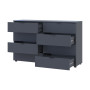 Комод Doros Рон 8 Графіт 8 Ящиків 130х38х81 (DRS-011775) - фото 5