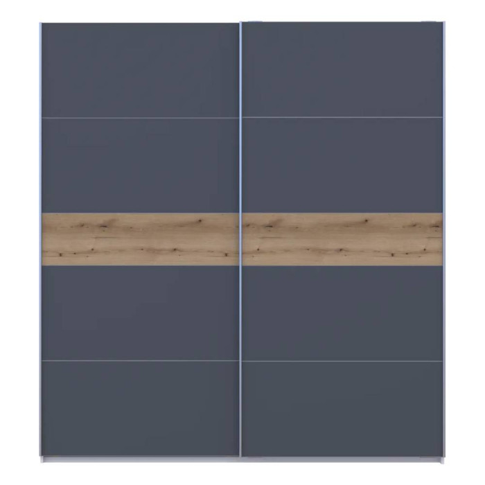 Шкаф-купе двухдверный Doros G-Caiser 220х60х240 см Белый/Графит/Дуб евок (DRS-011225)