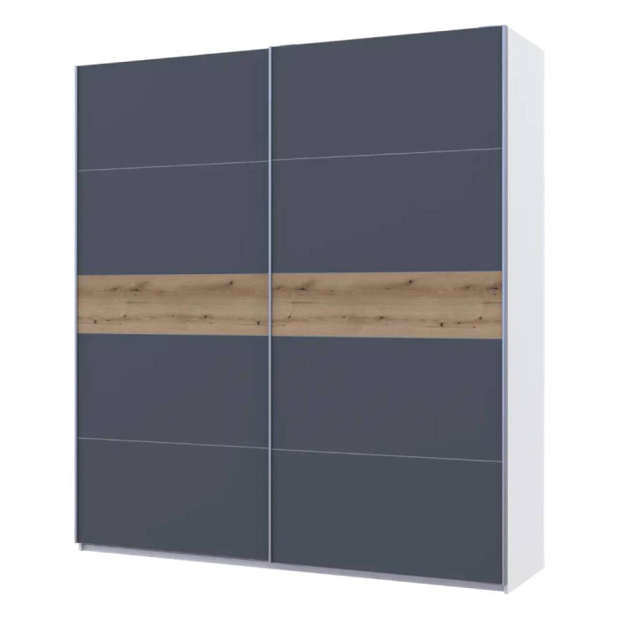 Шкаф-купе двухдверный Doros G-Caiser 220х60х240 см Белый/Графит/Дуб евок (DRS-011225)