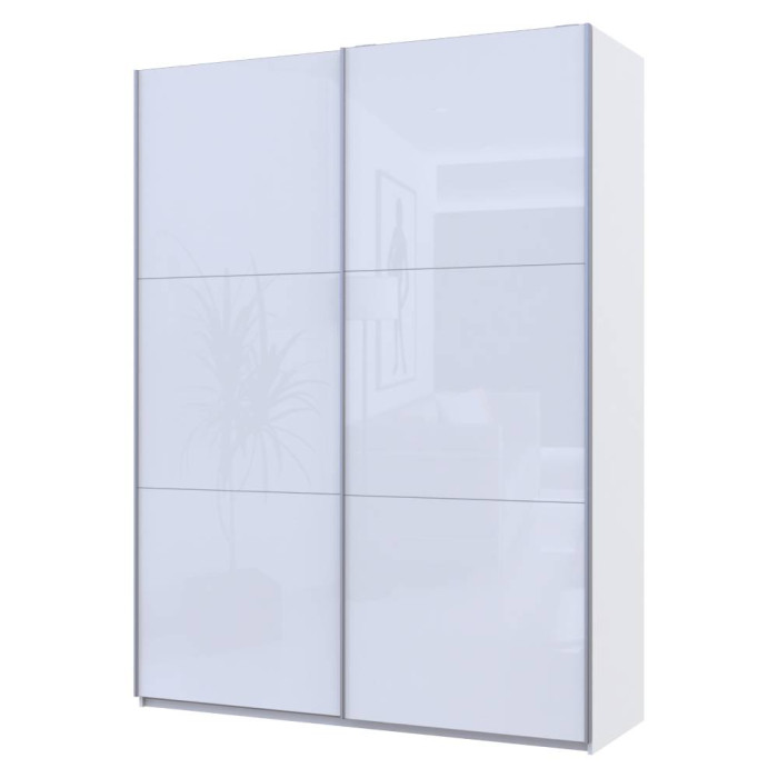 Шафа-купе двохдверна Doros G-Caiser 180х60х240 см Білий/2 Білих скла (DRS-011014)