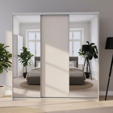 Шафа-купе Doros Сіті Лайт Кашемір 1 ДСП / 2 дзеркала 225х60х225 (DRS-011808)