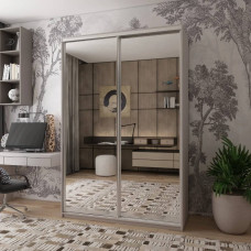 Шафа-купе Doros Сіті Лайт Кашемір 2 дзеркала 120х60х225 (DRS-011796)