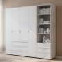 Шафа для одягу Doros Гелар Білий 4ДСП з пеналом 215х49.5х203.4 (DRS-011927) - фото 1