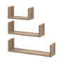 Комплект полок Doros Фил Дуб Эвок 3 шт. 30/45/60х15х15 - фото 5