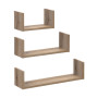 Комплект полок Doros Фил Дуб Эвок 3 шт. 30/45/60х15х15 - фото 6