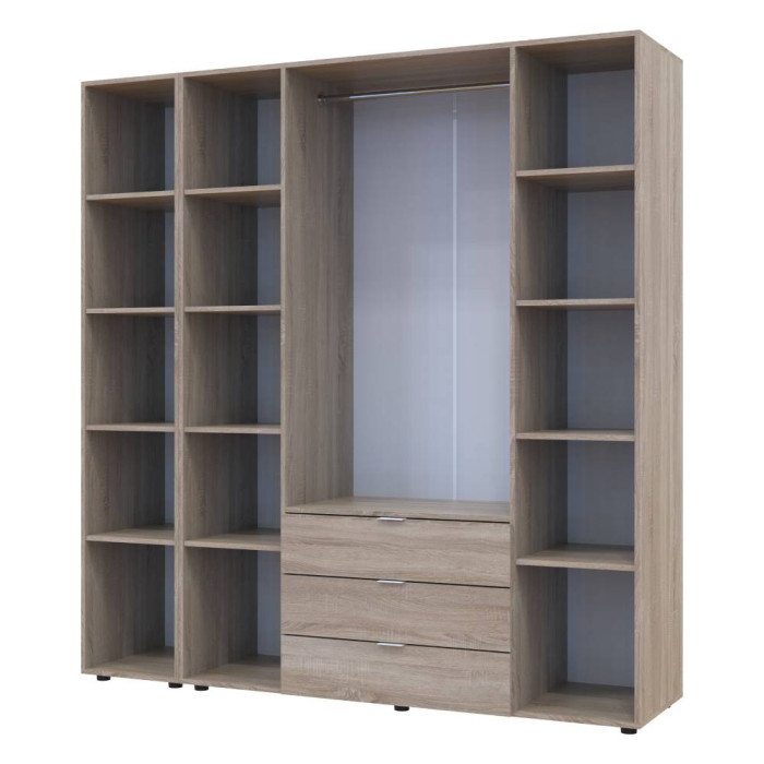 Комплект шаф для одягу Doros Гелар (2 шт.) 194х49,5х203,4 см Дзеркало/Дуб сонома (DRS-011139)