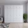 Комплект шкафов для одежды Doros Лукас (2 шт.) 255х50х240 см Белый (DRS-011684) - фото 1
