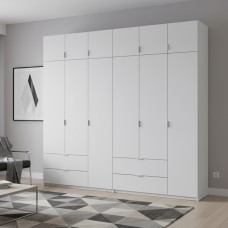 Комплект шаф для одягу Doros Лукас (2 шт.) 240х50х240 см Білий (DRS-011683)