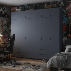 Комплект шаф для одягу Doros Лукас (2 шт.) 270х50х240 см Графіт (DRS-011695)