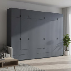 Комплект шаф для одягу Doros Лукас (2 шт.) 280х50х240 см Графіт (DRS-011696)
