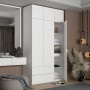 Шафа розпашна з антресоллю Doros Лукас 135х50х240 см Білий (DRS-011652) - фото 1