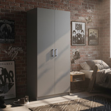 Шкаф распашной для одежды со штангой Doros Промо 90х48х204 см Серый (DRS-011625)