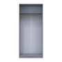 Шкаф распашной для одежды со штангой Doros Промо 90х48х204 см Серый (DRS-011625) - фото 5
