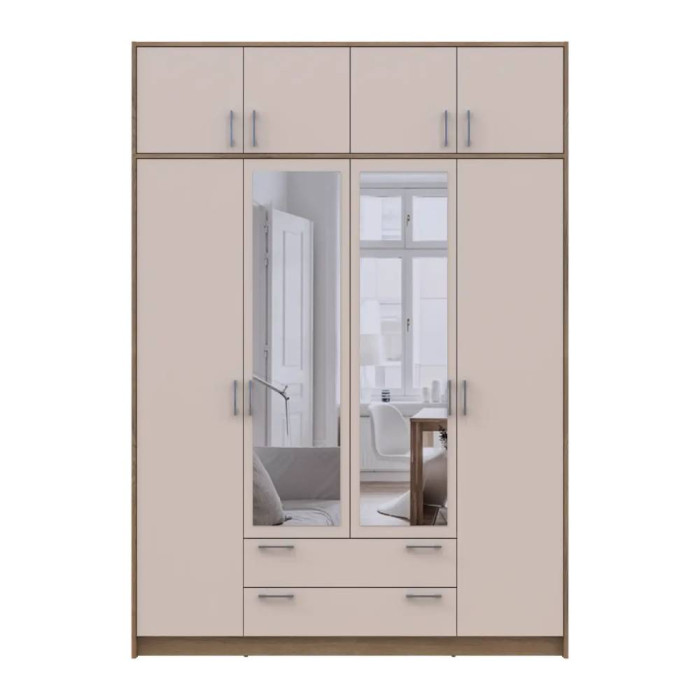 Антресоль Doros Ронді Дуб Артизан/Кашемір 4 ДСП 160х52х41 (DRS-011601)
