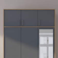 Антресоль Doros Ронді Дуб Артизан/Графіт 3 ДСП 121х52х41 (DRS-011605)