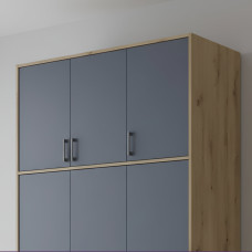 Антресоль высокая Doros Ронди Дуб Артизан/Графит 3 ДСП 121х52х65 (DRS-011906)