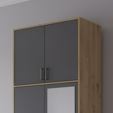 Антресоль висока Doros Ронді Дуб Артизан/Графіт 2 ДСП 82х52х65 (DRS-011905)