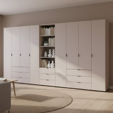 Шкаф для одежды Doros Гелар Кашемир 4+4ДСП с пеналом 370х49.5х203.4 (DRS-011934)