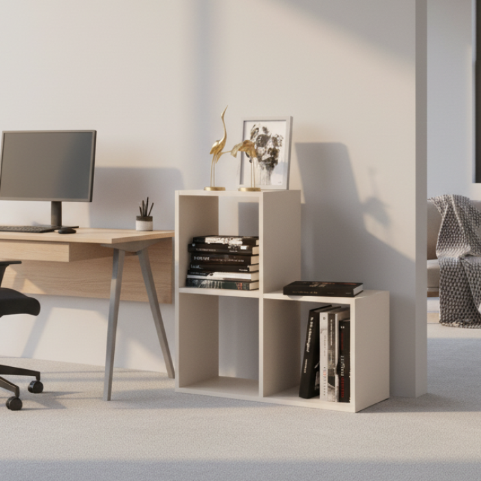 Стеллаж Doros Степ 2х2 Кашемир открытый 69х28.8х71.4 (41516158)