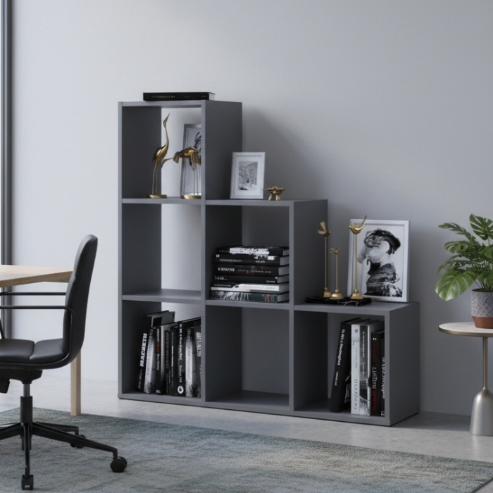 Стеллаж Doros Степ 3х3 Графит открытый 102.6х28.8х106.1 (41516162)