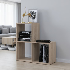 Стеллаж Doros Степ 2х2 Дуб сонома открытый 69х28.8х71.4 (DRS-011762)