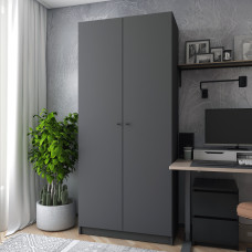 Шкаф распашной для одежды со штангой Doros Промо 90х48х204 см Графит (DRS-011199)