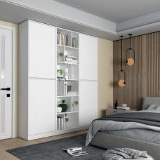 Шкаф для одежды с открытыми полками Doros Морган 180х38,5х210 см Белый (DRS-011219)