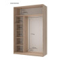 Шкаф купе Doros Сити Лайт Дуб Cонома 2 Зеркала 150х60х225 (44900073) - фото 5