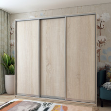 Шафа-купе трьохдверна Doros Сіті Лайт 225х60х225 см Дуб сонома (DRS-011099)