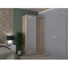 Шафа-купе двохдверна Doros Сіті Лайт 120х45х225 см Дуб сонома/1 Дзеркало (DRS-011080)