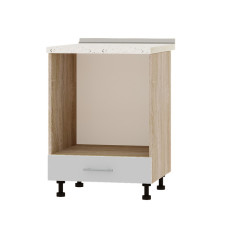 Кухонный модуль под духовку Оптима Низ Н85-600 Дуб Сонома/Нимфея Альба (Белый) (без столешницы) 600х461х820 мм (EVR-072207)