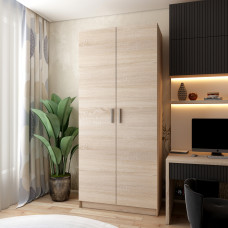 Шкаф распашной для одежды со штангой Doros Промо 90х48х204 см Дуб сонома (DRS-011196)