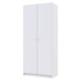 Шкаф распашной для одежды со штангой Doros Промо 90х48х204 см Белый (DRS-011197) - фото 3