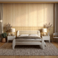 Односпальная кровать Mebigrand Милан Айвори 70х190 см (MBG-1893)