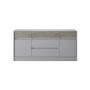 Великий комод із дверима та шухлядами Еверест Стайл-1600 160,2х39х75,4 см Кашемір/Дуб крафт сірий (EVR-071156) - фото 3