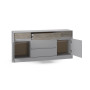 Великий комод із дверима та шухлядами Еверест Стайл-1600 160,2х39х75,4 см Кашемір/Дуб крафт сірий (EVR-071156) - фото 4
