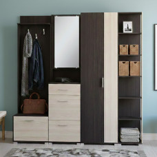 Передпокій Еверест Бриз-4 з шафою ШП-2 (4 елементи) венге/дуб молочний (EVR-2658)