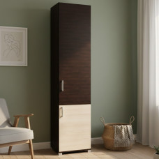 Шкаф-пенал закрытый Эверест Бриз-15 венге/дуб молочный (EVR-2267)