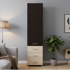 Шкаф-пенал закрытый с ящиками Эверест Бриз-17 венге/дуб молочный (EVR-2273)