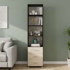 Шкаф-пенал открытый с ящиками Эверест Бриз-16 венге/дуб молочный (EVR-2283)