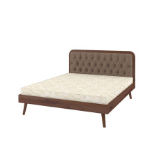 Односпальная кровать Mebigrand Токио Орех лесной/Аляска 02 90х190 см (MBG-1353)